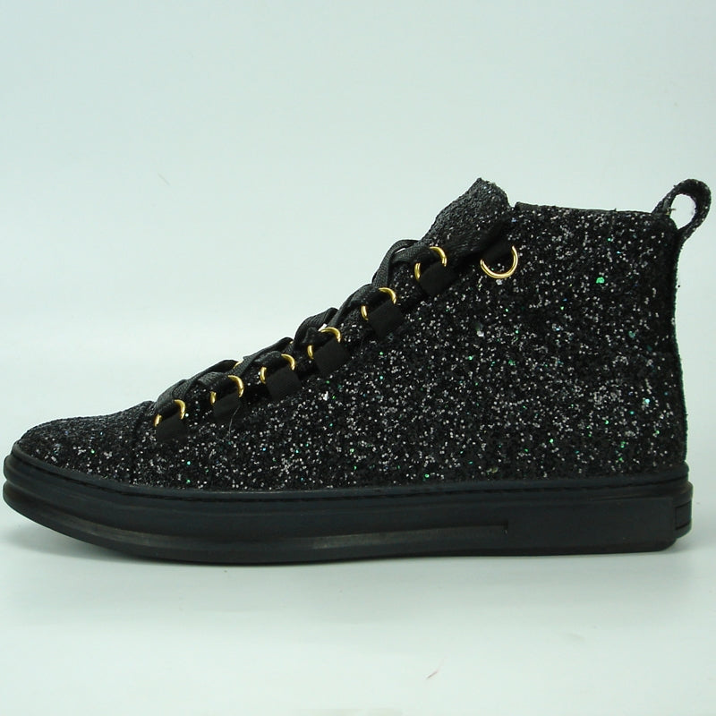 Fiesso FI-2174-2 Black Glitter Encore Sneakers