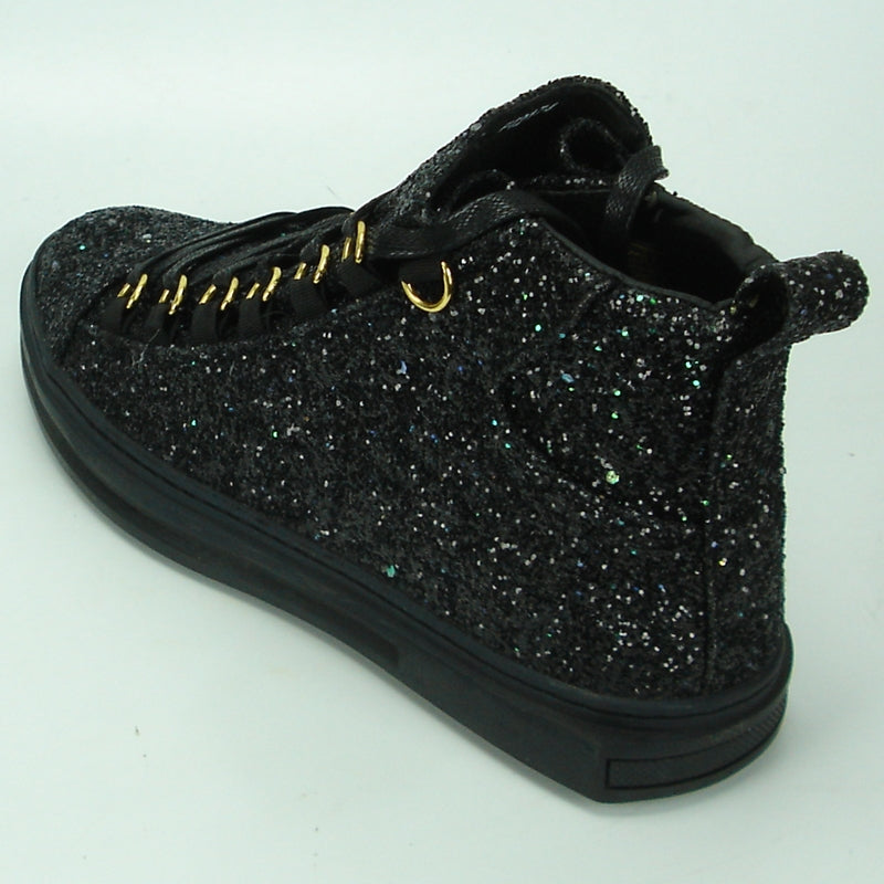 Fiesso FI-2174-2 Black Glitter Encore Sneakers