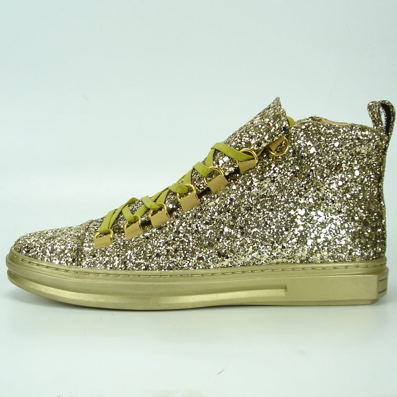 Fiesso FI-2174-2 Gold Glitter Encore Sneakers