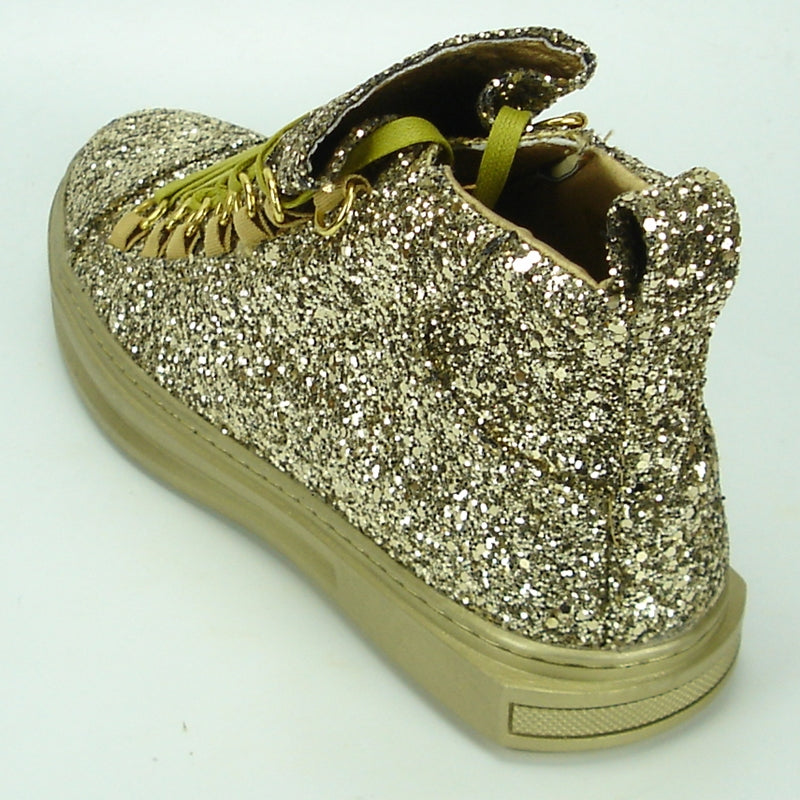 Fiesso FI-2174-2 Gold Glitter Encore Sneakers