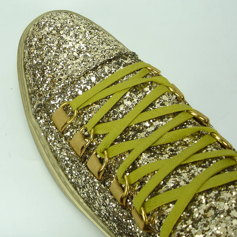 Fiesso FI-2174-2 Gold Glitter Encore Sneakers