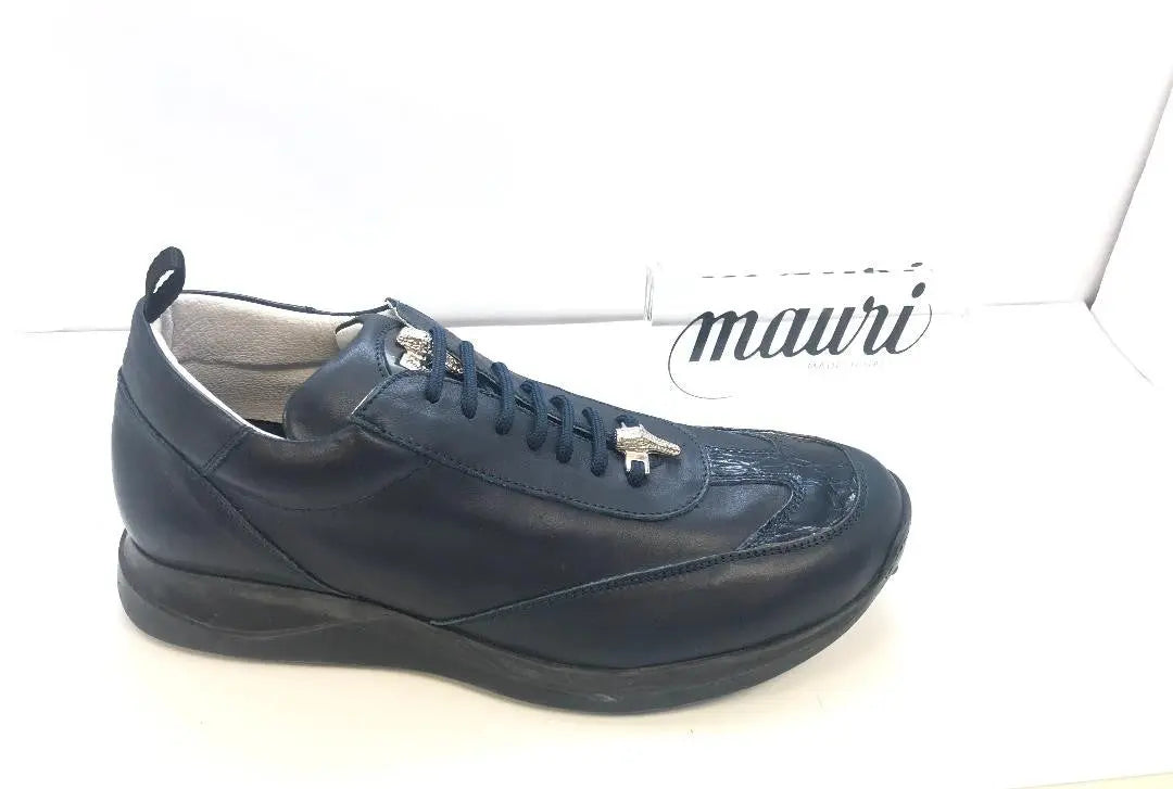 Mauri 8932 Wonder Blue Genuine Alligator/Nappa Leather Sneakers