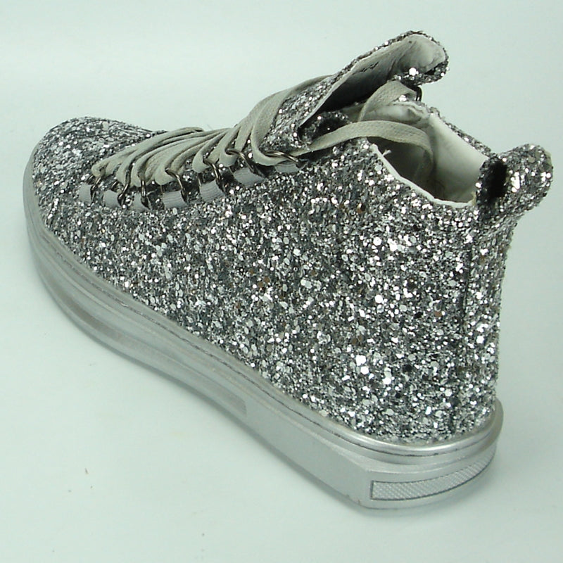 Fiesso FI-2174-2 Silver Glitter Encore Sneakers