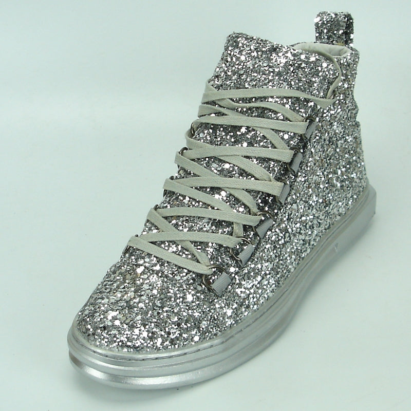 Fiesso FI-2174-2 Silver Glitter Encore Sneakers