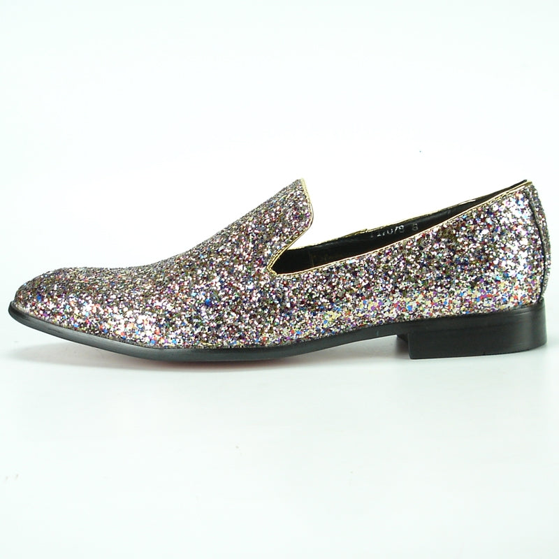 Fiesso FI-7078 Silver Loafers