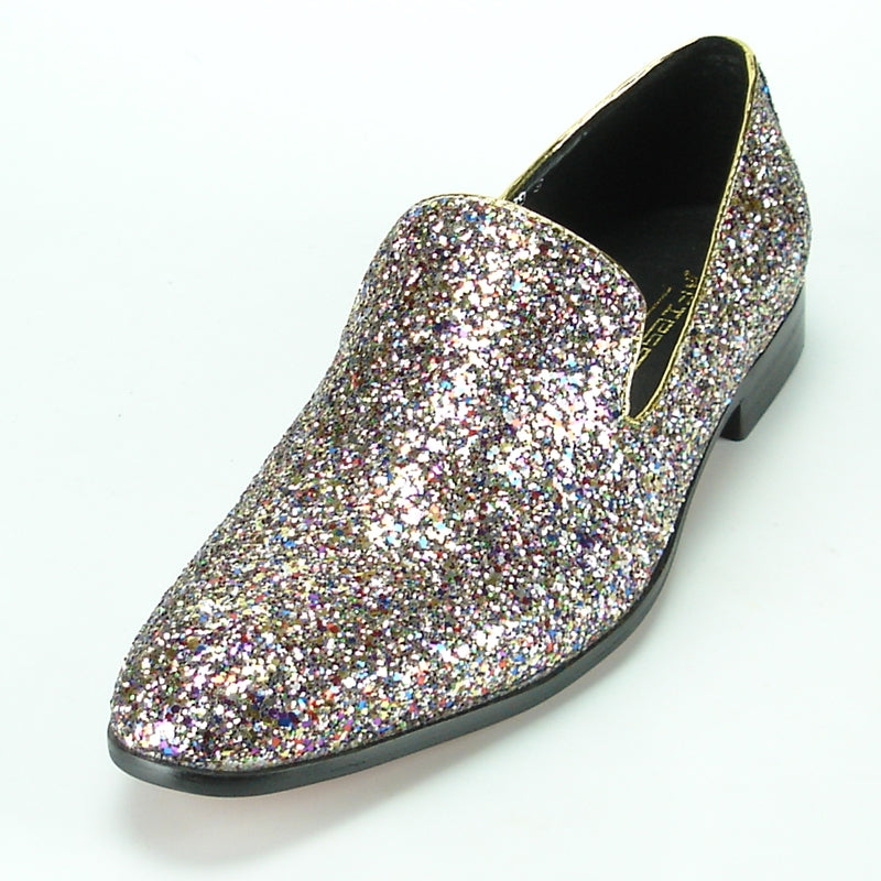 Fiesso FI-7078 Silver Loafers