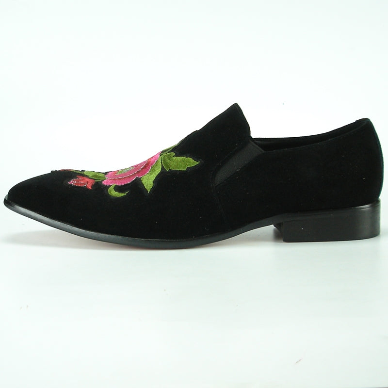 Fiesso FI-7085 Black Loafers