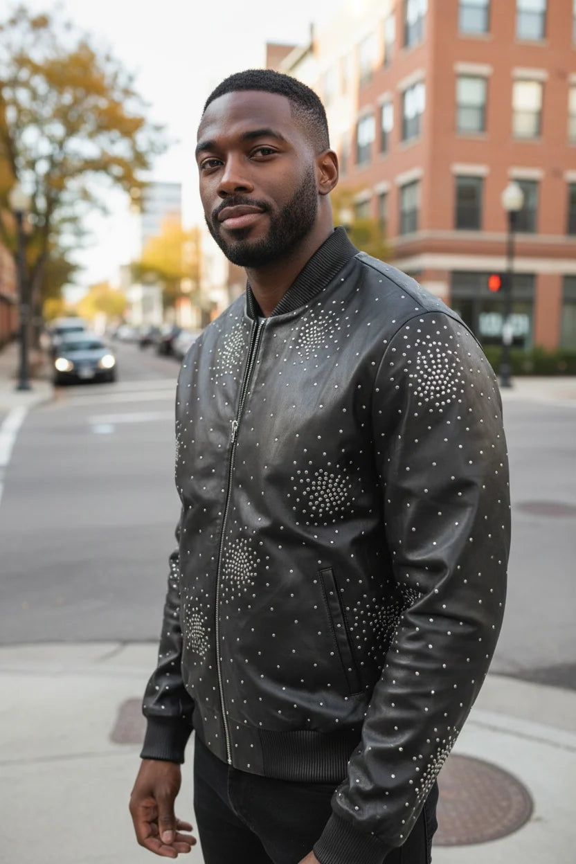 Jakewood 4004 Black Genuine Lambskin Leather Jacket