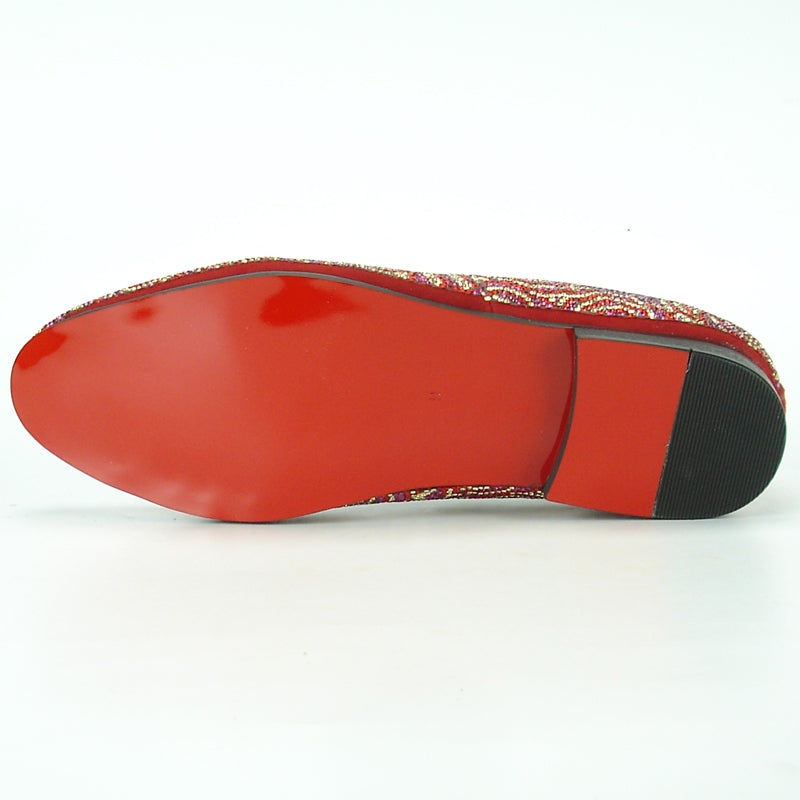 Fiesso FI-7098 Red Loafers