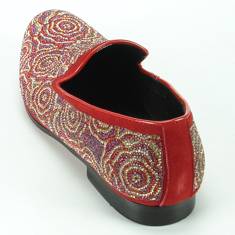 Fiesso FI-7098 Red Loafers