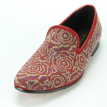 Fiesso FI-7098 Red Loafers