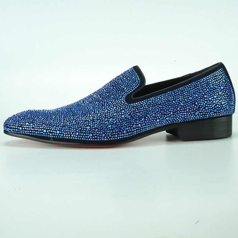 Fiesso FI-7101 Blue Loafers