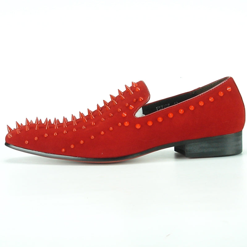 Fiesso FI-7107 Red Loafers