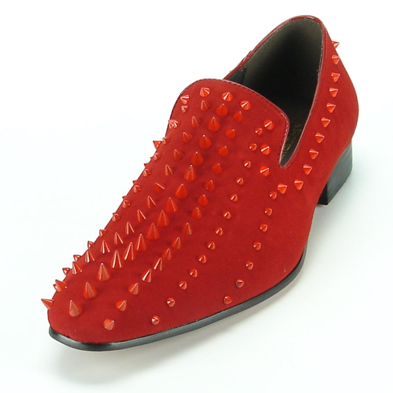 Fiesso FI-7107 Red Loafers