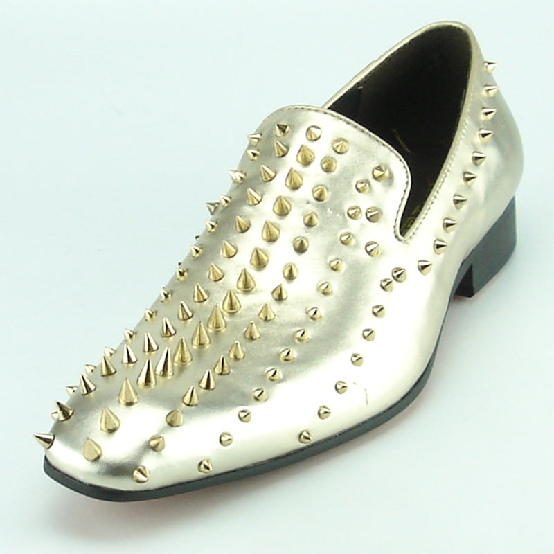 Fiesso FI-7107 Gold Loafers