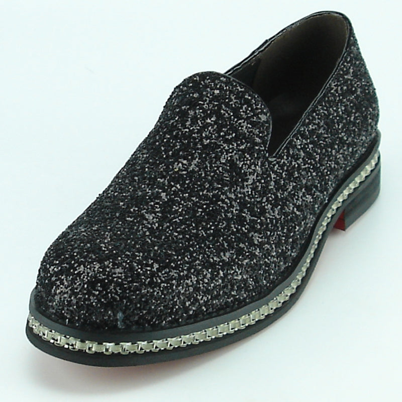 Fiesso FI-7118 Black Loafers