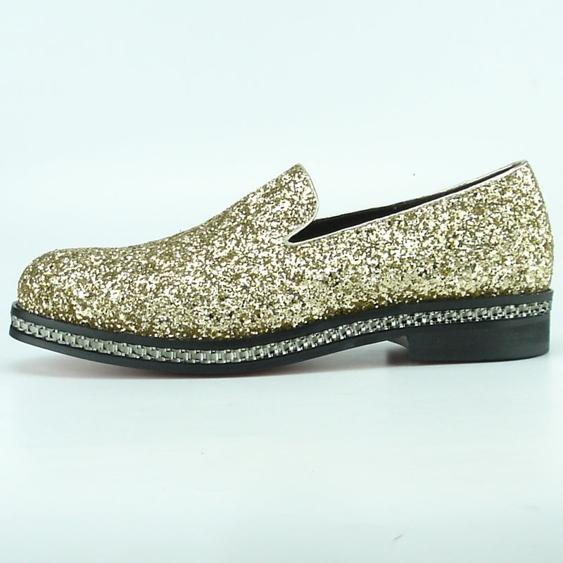 Fiesso FI-7118 Gold Loafers