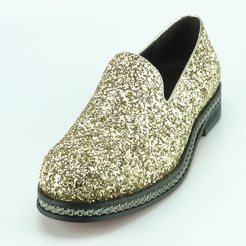 Fiesso FI-7118 Gold Loafers