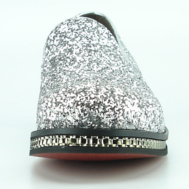 Fiesso FI-7118 Silver Loafers