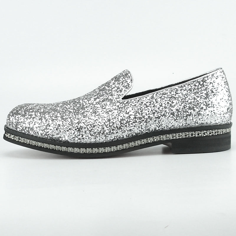 Fiesso FI-7118 Silver Loafers