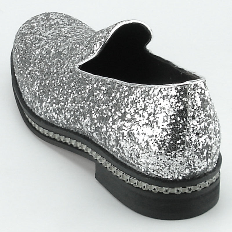 Fiesso FI-7118 Silver Loafers