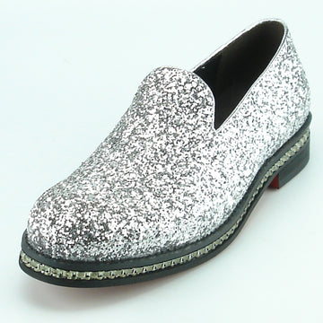 Fiesso FI-7118 Silver Loafers