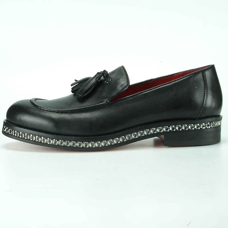 Fiesso FI-7123 Black Loafers