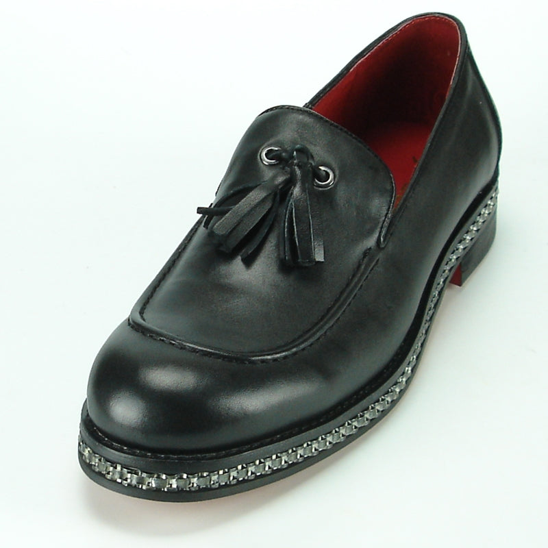 Fiesso FI-7123 Black Loafers