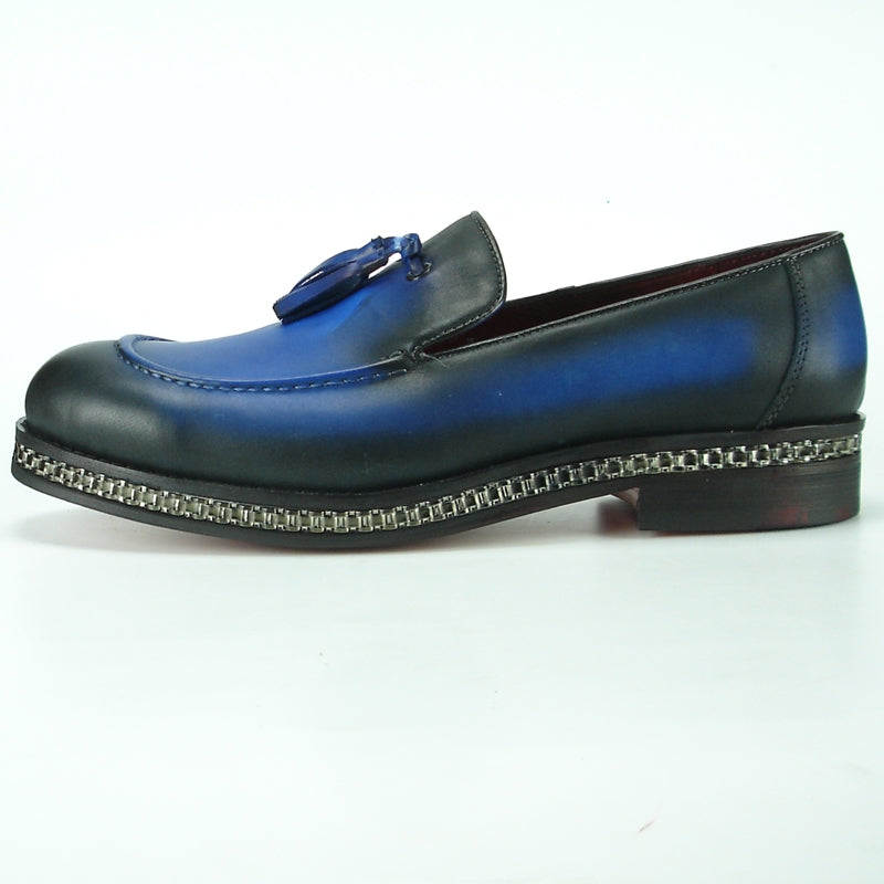 Fiesso FI-7123 Blue  Loafers