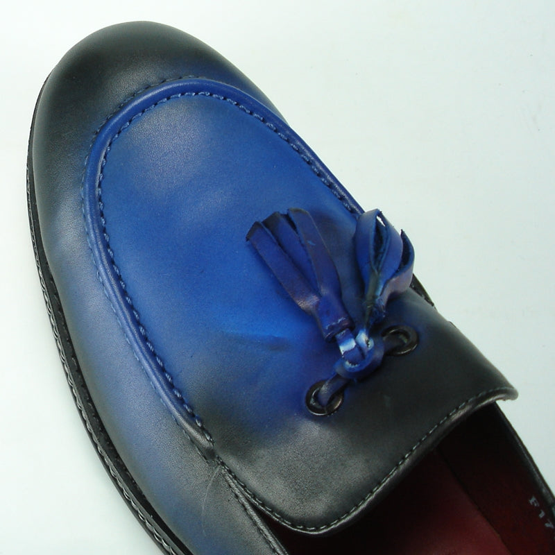 Fiesso FI-7123 Blue  Loafers