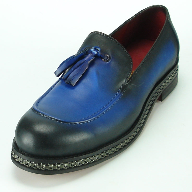 Fiesso FI-7123 Blue  Loafers