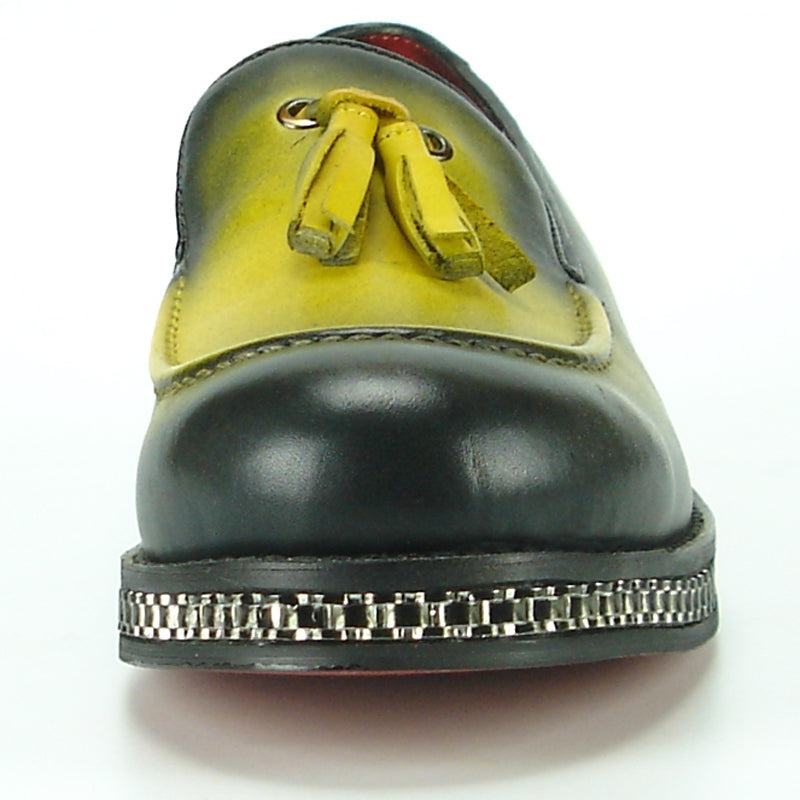 Fiesso FI-7123 Yellow Loafers