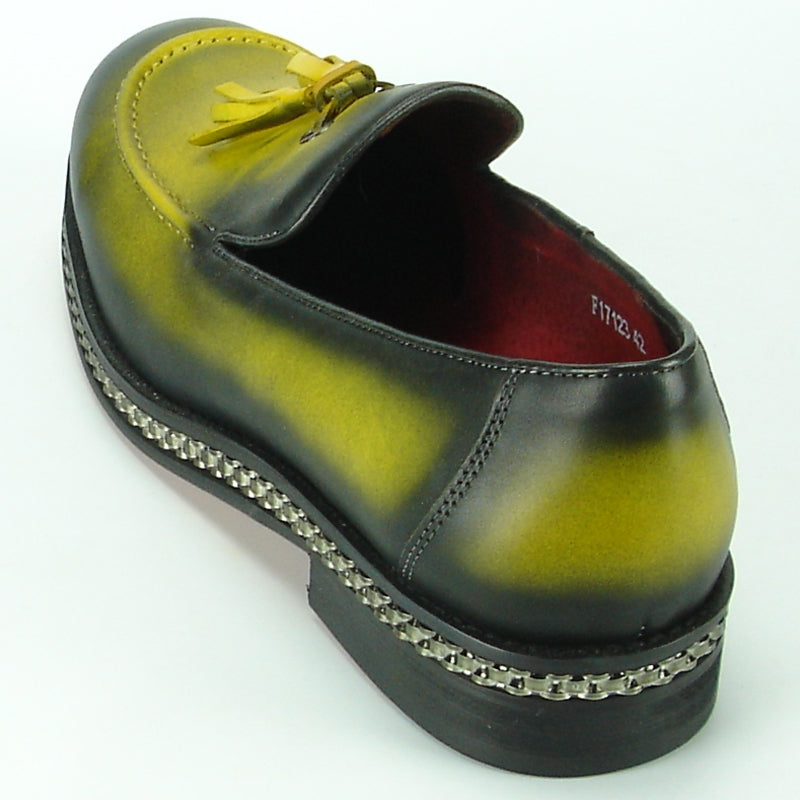 Fiesso FI-7123 Yellow Loafers