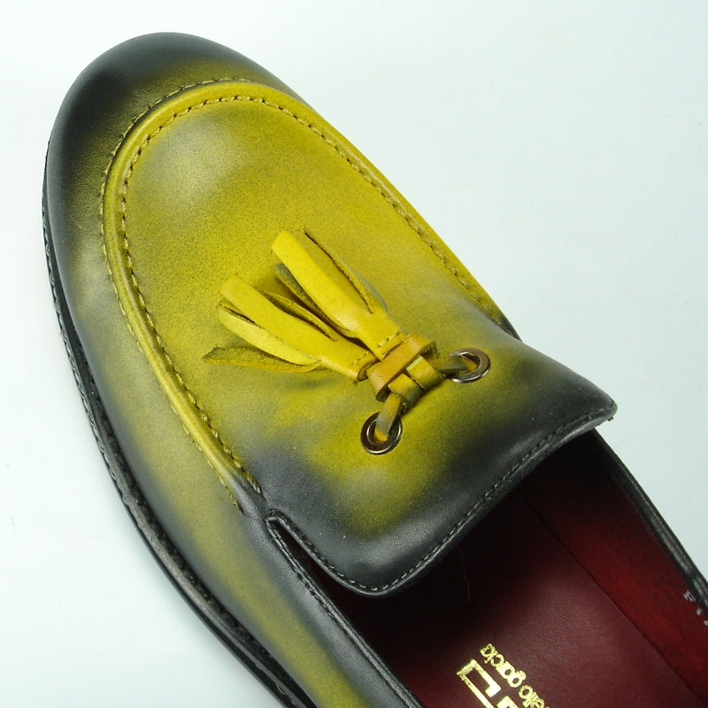 Fiesso FI-7123 Yellow Loafers