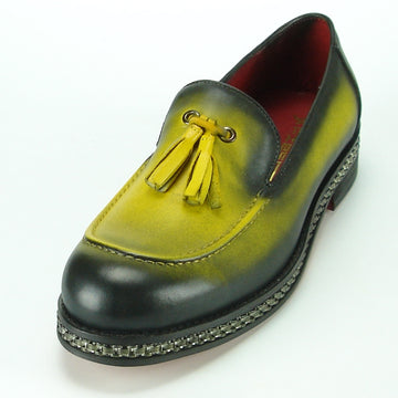 Fiesso FI-7123 Yellow Loafers