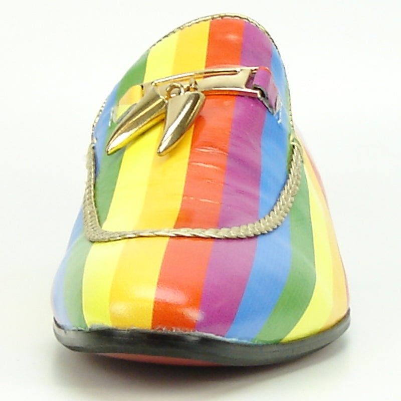 Fiesso FI-7157 Rainbow Slip on Loafers