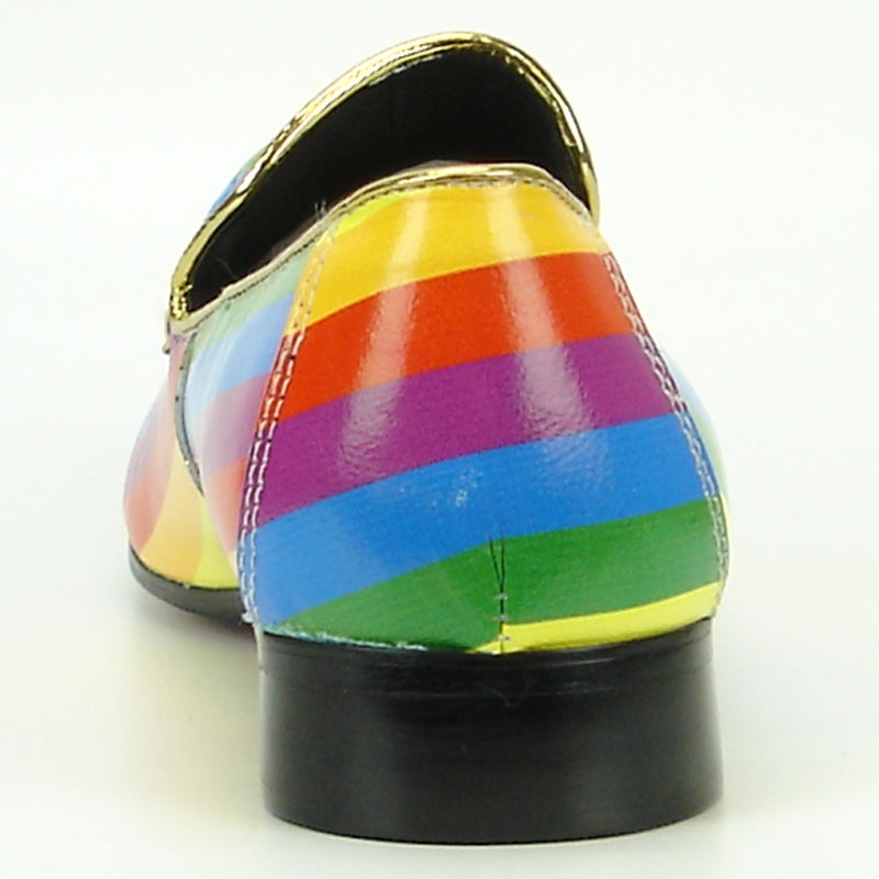 Fiesso FI-7157 Rainbow Slip on Loafers