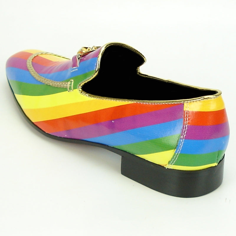 Fiesso FI-7157 Rainbow Slip on Loafers