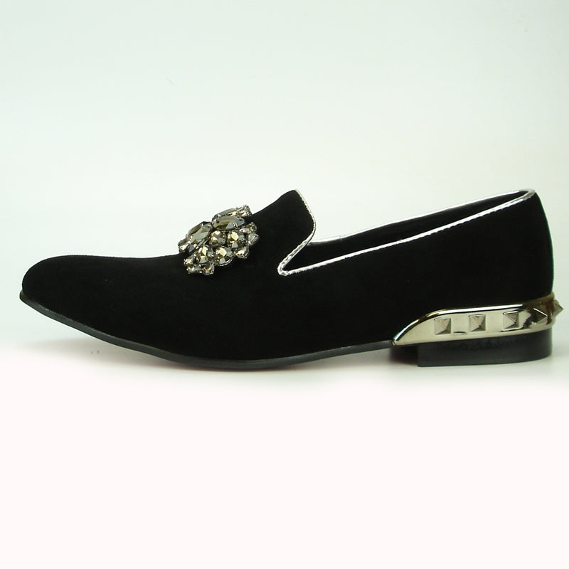 Fiesso FI-7030 Black Loafers