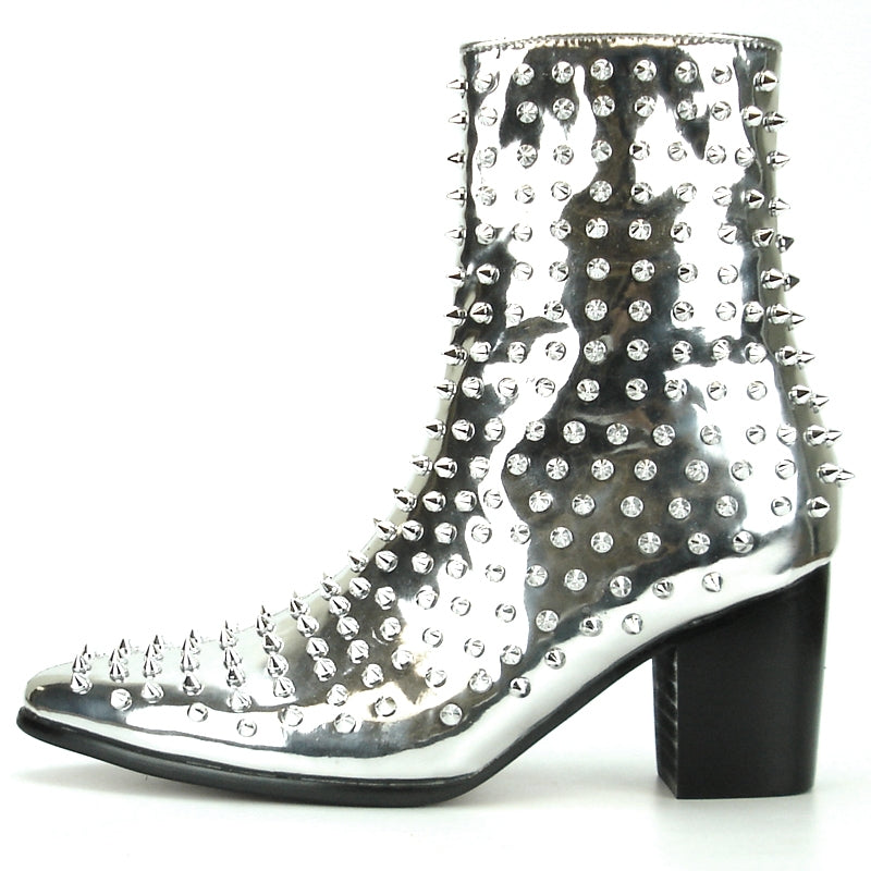 Fiesso FI-7142 Silver Boots