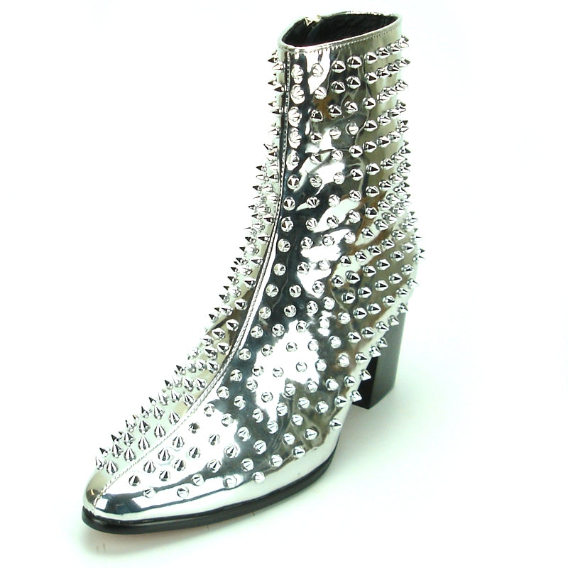 Fiesso FI-7142 Silver Boots