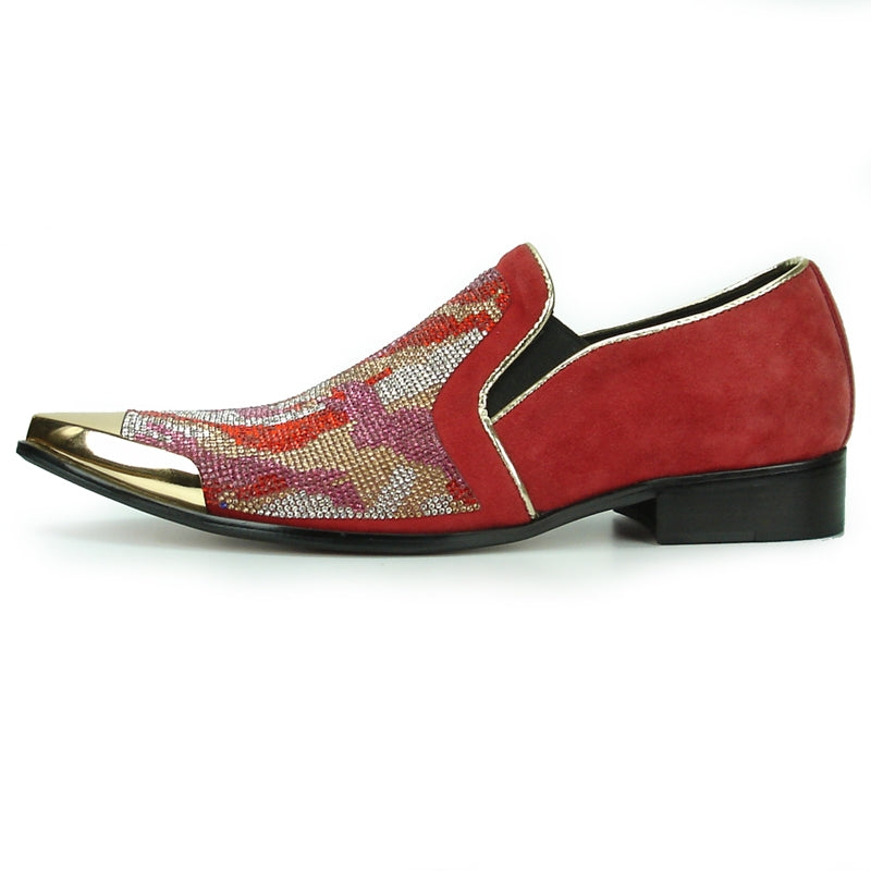 Fiesso FI-7089-2 Red Loafers