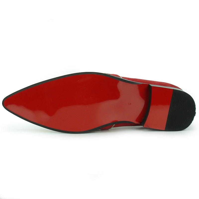 Fiesso FI-7089-2 Red Loafers