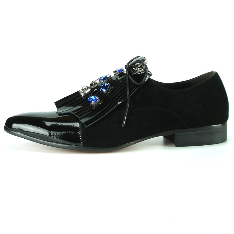 Fiesso FI-7111 Black Loafers