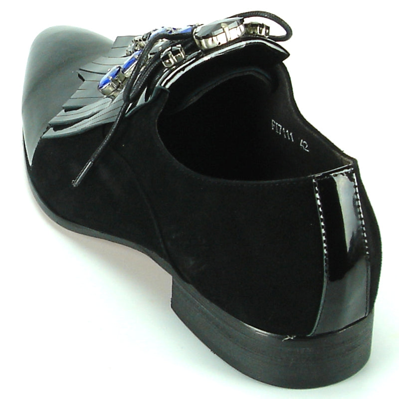 Fiesso FI-7111 Black Loafers