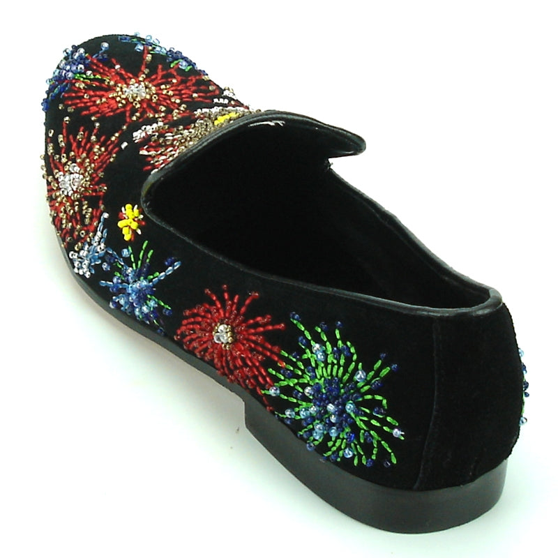 Fiesso FI-7138 Black Multi Loafers