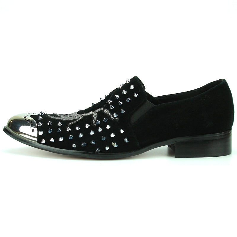 Fiesso FI-7140 Black Black Loafers