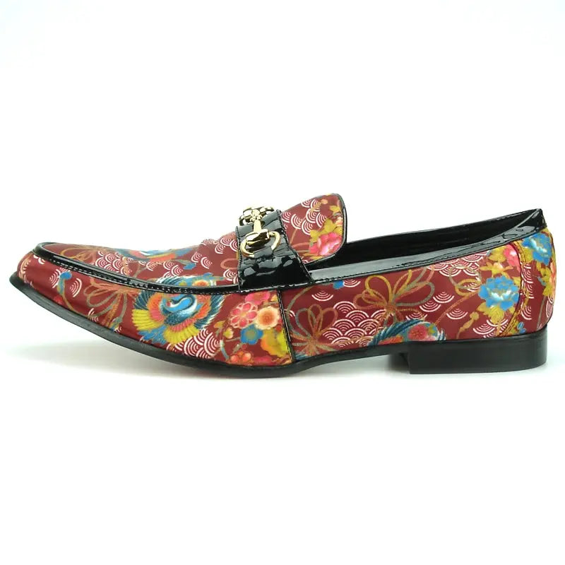 Fiesso FI-7144 Burgundy Loafers