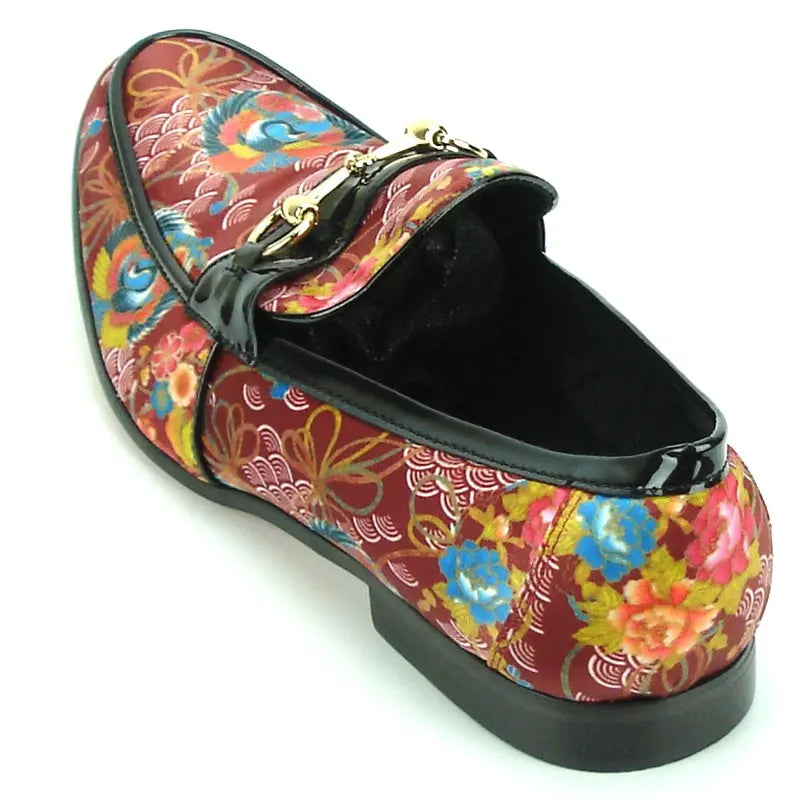 Fiesso FI-7144 Burgundy Loafers