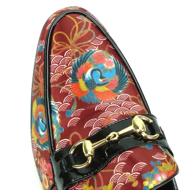 Fiesso FI-7144 Burgundy Loafers